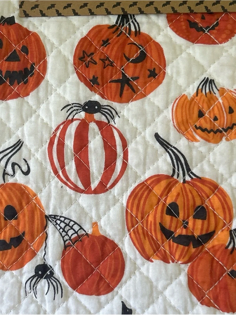 Cupcakes & Cashmere Orange Pumpkin Halloween Quilted Placemats Set of 4